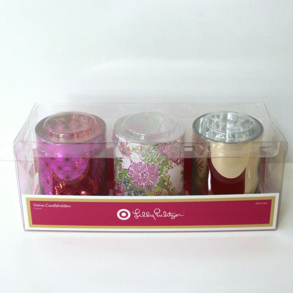 Lilly Pulitzer x Target Glass Votive Candle Holders Set of 3